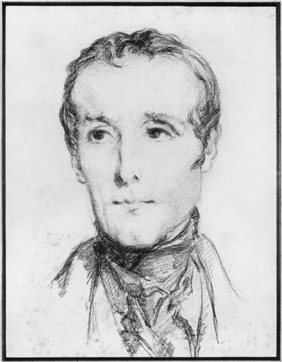Portrait of Alphonse de Lamartine by Théodore Chassériau